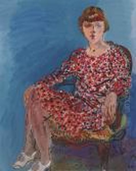 Portrait De Jeune Femme Assise Dans Un Fauteuil Oil Painting by Raoul Dufy