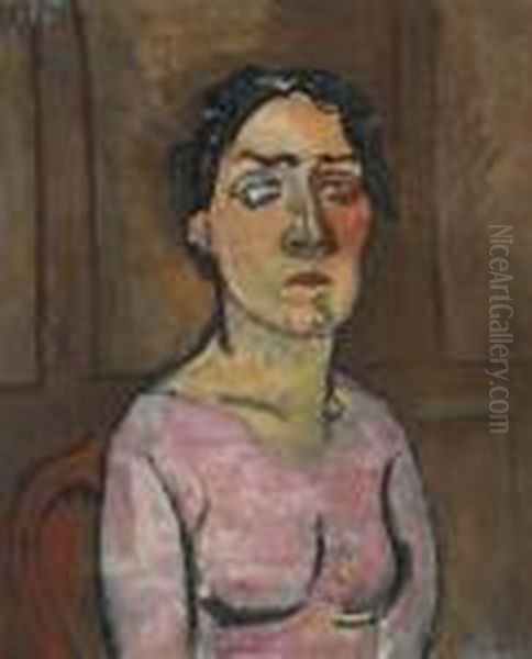 Portrait De Madame Raoul Dufy Oil Painting by Raoul Dufy