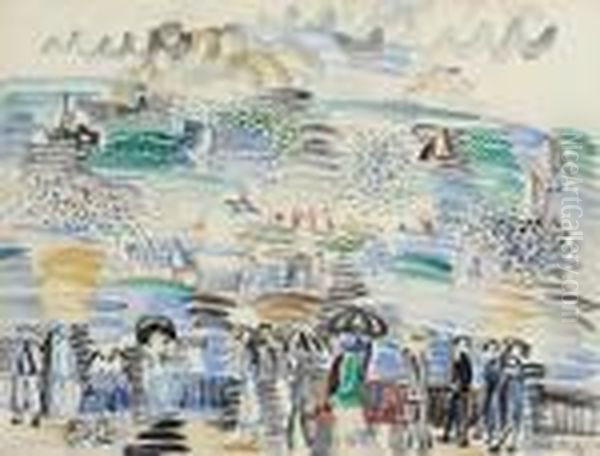 Promenade Au Bord De La Mer Oil Painting by Raoul Dufy