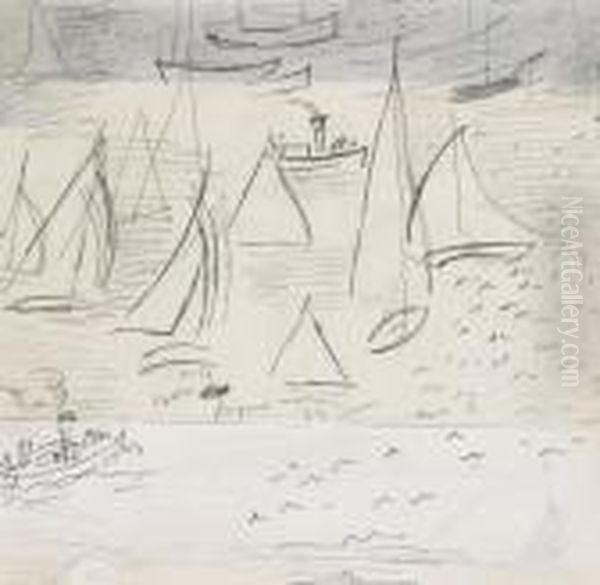 Bateaux Oil Painting by Raoul Dufy