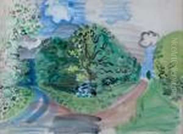 Carrefour En Foret Oil Painting by Raoul Dufy