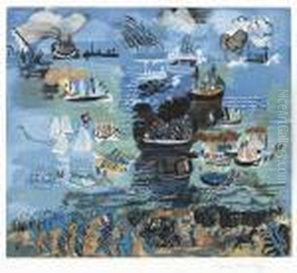 Fete Nautique Oil Painting by Raoul Dufy