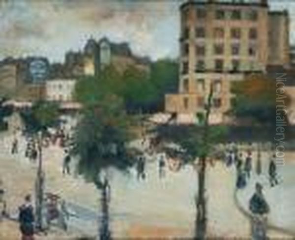 La Place De Clichy Oil Painting by Raoul Dufy