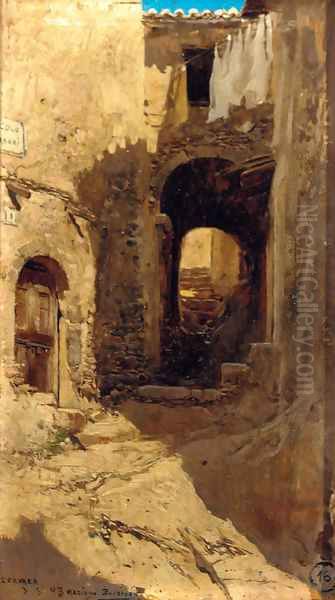 Vicolo Cerrari, Cervara Oil Painting by Mariano Barbasan Laguerela