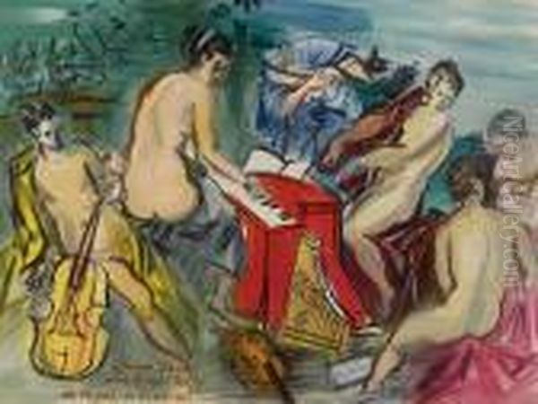 La Musique Oil Painting by Raoul Dufy