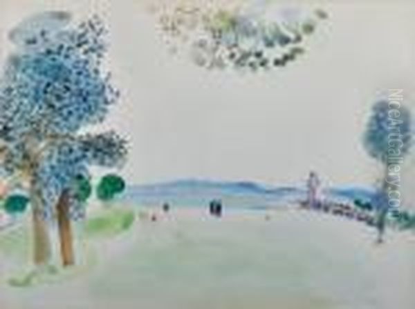 Personnages Dans Un Parc Oil Painting by Raoul Dufy