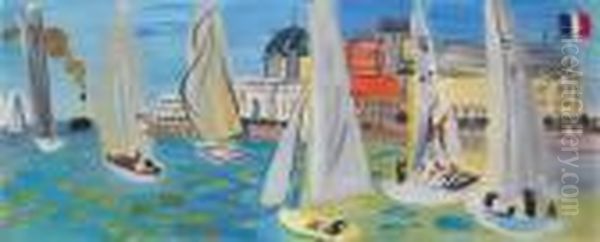 Le Bassin De Deauville Oil Painting by Raoul Dufy