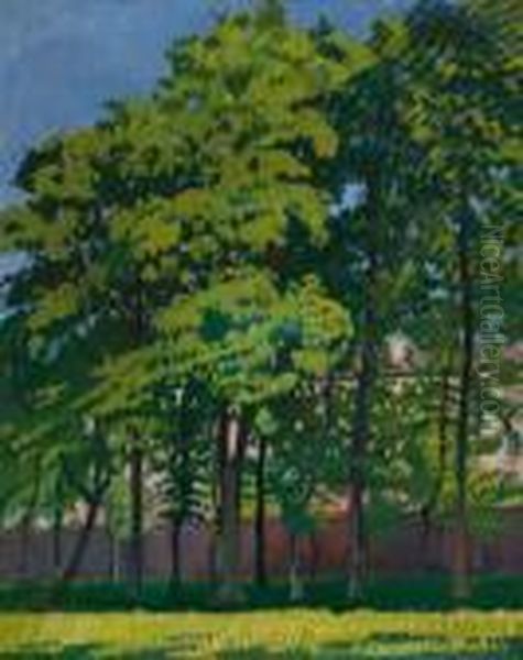 Jardin A Falaise Oil Painting by Raoul Dufy