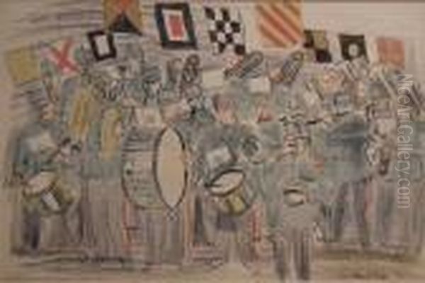 The Band Oil Painting by Raoul Dufy