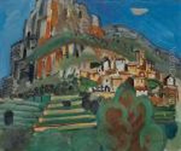 Paysage De Saint-jeannet Oil Painting by Raoul Dufy