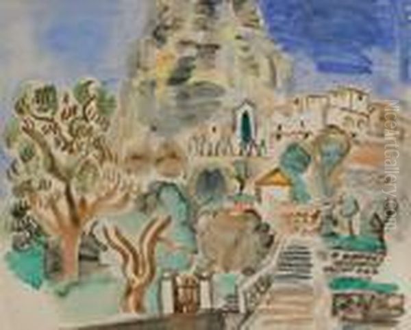 Le Baou De Saint-jeannet Oil Painting by Raoul Dufy