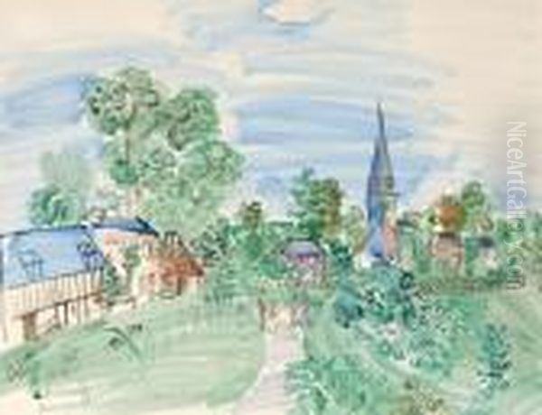 Eglise En Normandie Oil Painting by Raoul Dufy