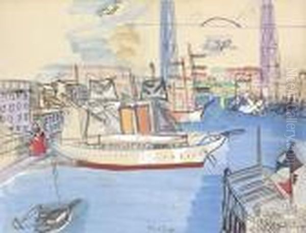 Le Vieux Port De Marseille Oil Painting by Raoul Dufy