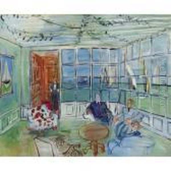 Le Royal Yacht Squadron, Cowes, Isle Of Wight Oil Painting by Raoul Dufy