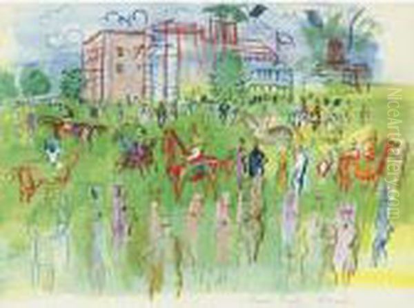 Avant Le Depart, Ascot Oil Painting by Raoul Dufy