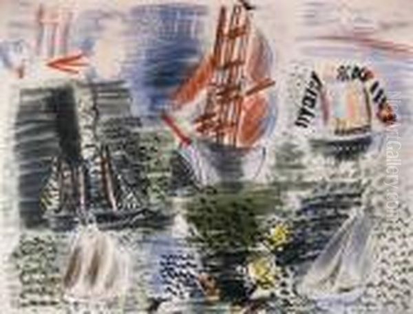 Fete Nautique Oil Painting by Raoul Dufy