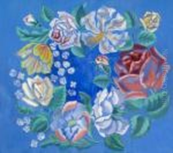 Guirlande De Fleurs Oil Painting by Raoul Dufy