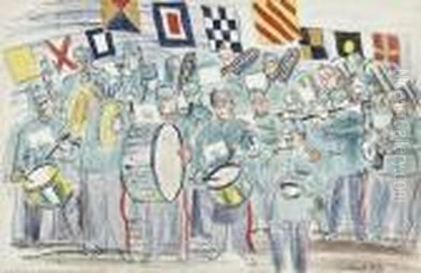 La Fanfare; Holiday Oil Painting by Raoul Dufy