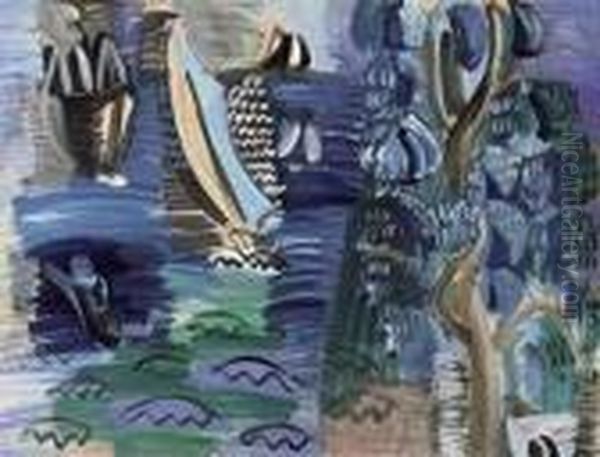 Voiliers Sur La Cote Oil Painting by Raoul Dufy