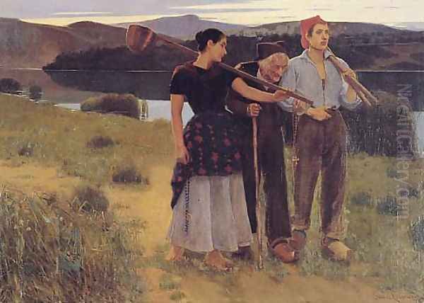 Vuelta del Campo Oil Painting by Joan Llimona y Bruguera