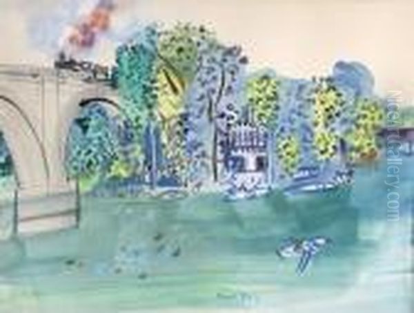 Canotage A Nogent Sur Marne Oil Painting by Raoul Dufy