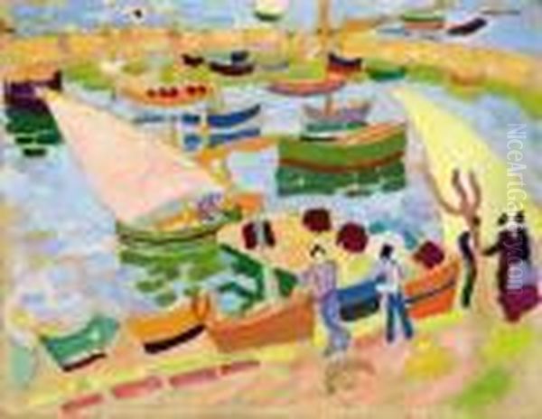 Voiliers Et Barques Dans Le Port Oil Painting by Raoul Dufy