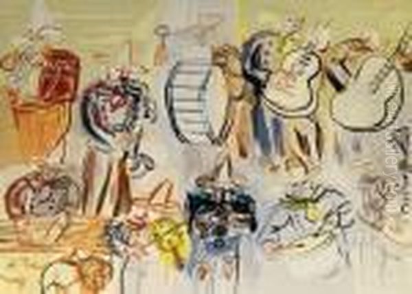 Orchestre Mexicain Oil Painting by Raoul Dufy