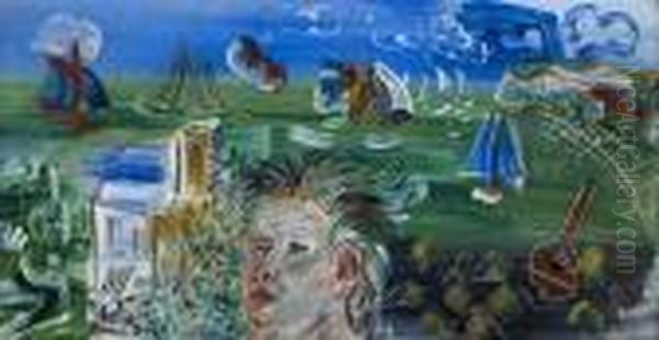 Autoportrait A Sainte-adresse Oil Painting by Raoul Dufy