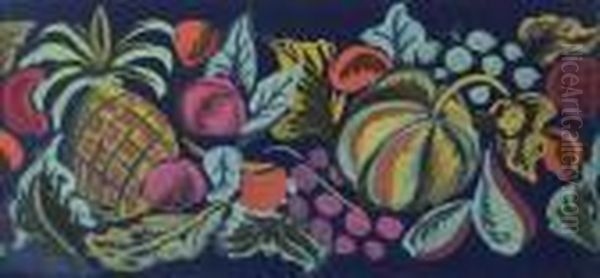 Fruit Still Life Oil Painting by Raoul Dufy