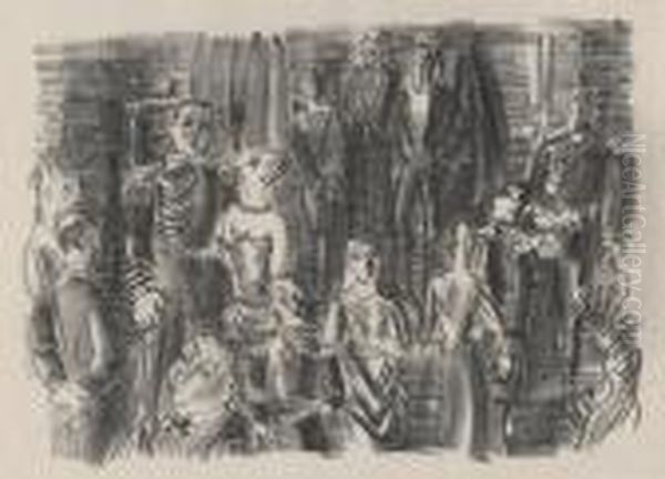 Le Bal Chez L'amiral ? Oil Painting by Raoul Dufy