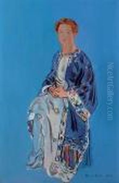 Portrait De Madame Roudinesco Oil Painting by Raoul Dufy