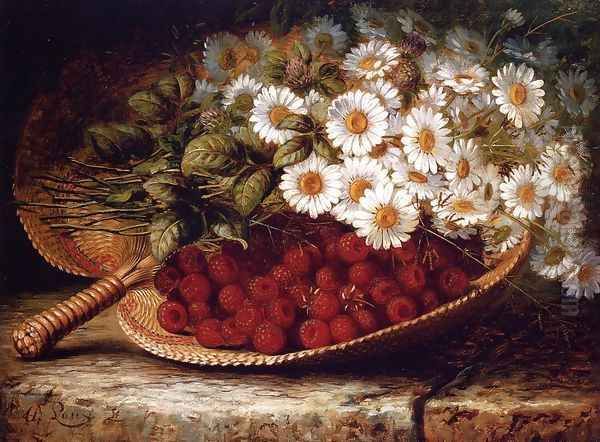 A Summer Still Life Oil Painting by August Laux