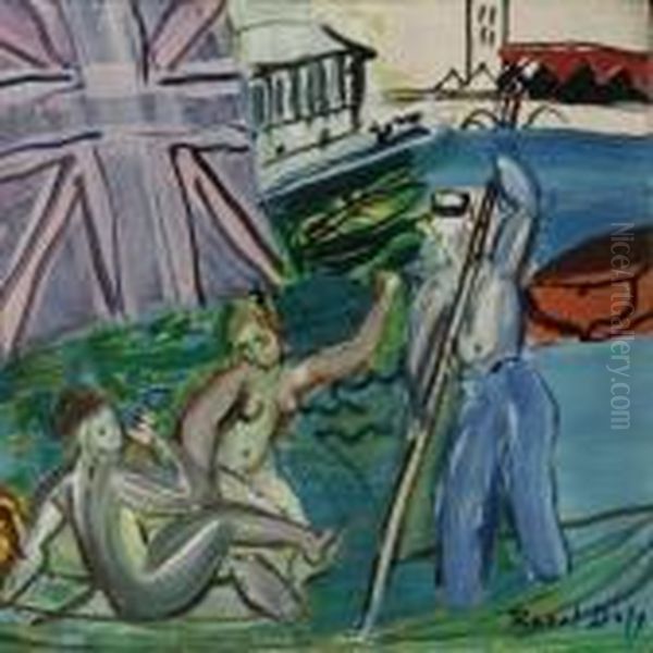 Canotiers Sur La Tamise Oil Painting by Raoul Dufy