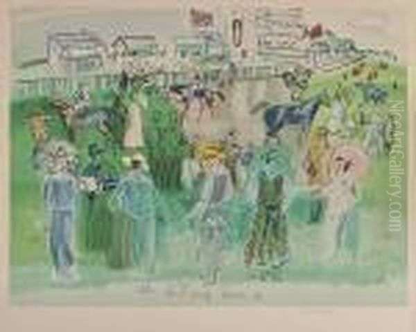 Epsom 39 Oil Painting by Raoul Dufy