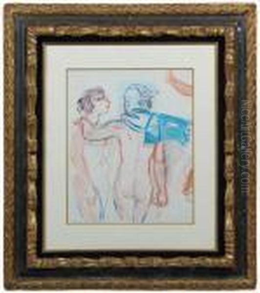 Deux Jeunes Femmes Au Bord De La Mer Oil Painting by Raoul Dufy