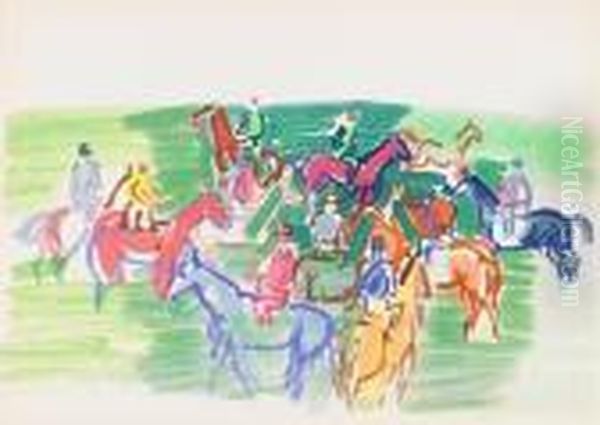 Paddock Oil Painting by Raoul Dufy