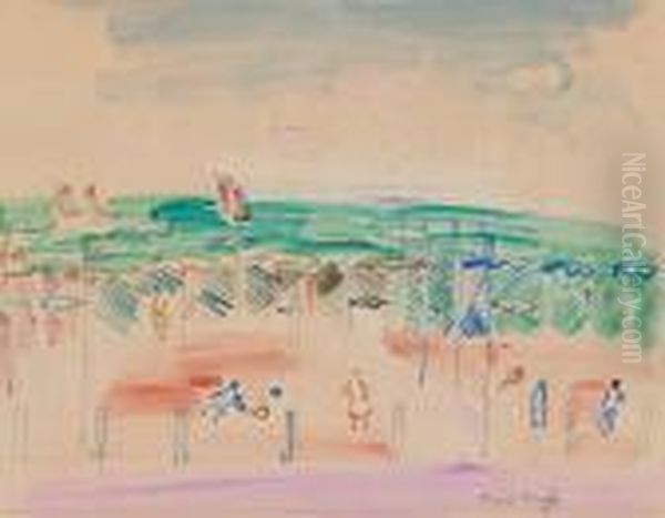 Le Tennis A Trouville Oil Painting by Raoul Dufy