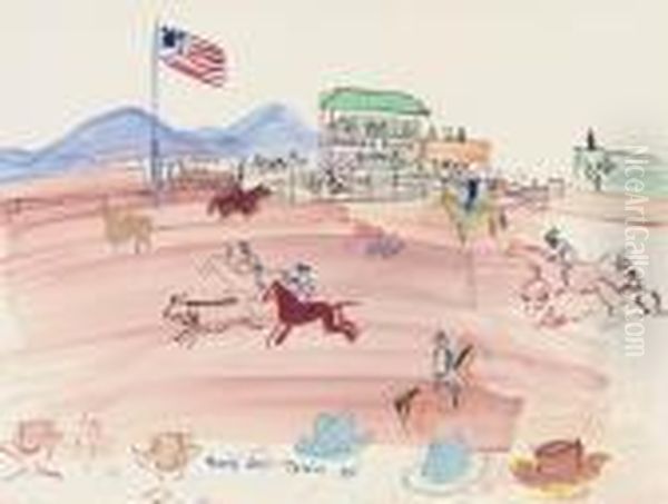 Tucson Rodeo Oil Painting by Raoul Dufy