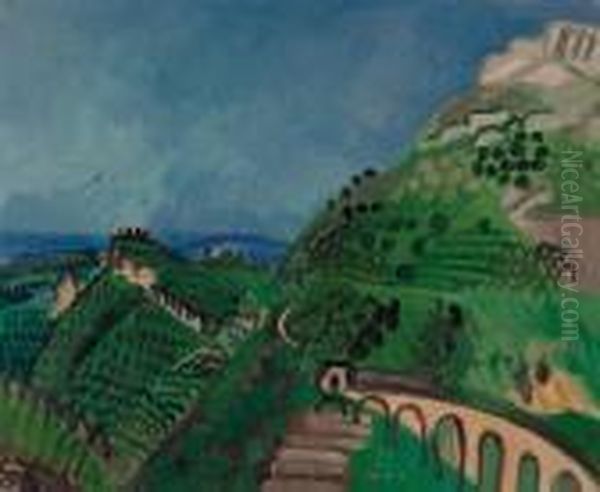 La Route De Vence Oil Painting by Raoul Dufy