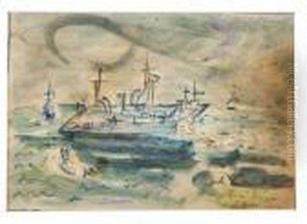 Le Havre Oil Painting by Raoul Dufy