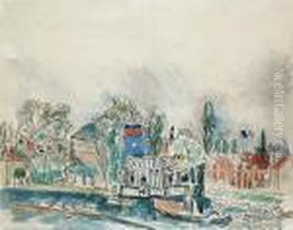 Canots Et Vapeurs Sur La Marne Oil Painting by Raoul Dufy