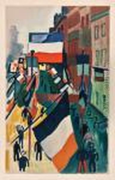 Harbour Scene Oil Painting by Raoul Dufy