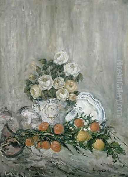 Roses and Lemons Oil Painting by Pierre Laprade