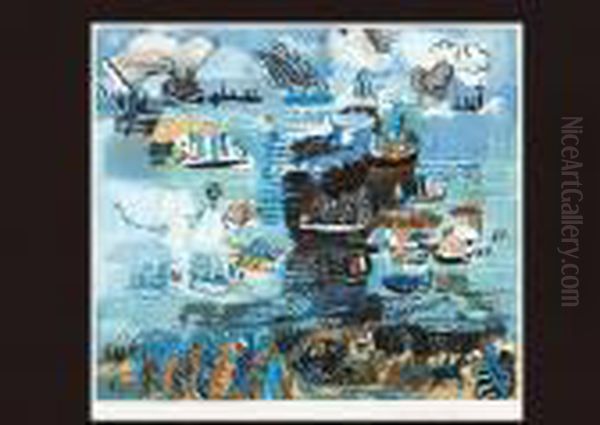 The Port Oil Painting by Raoul Dufy