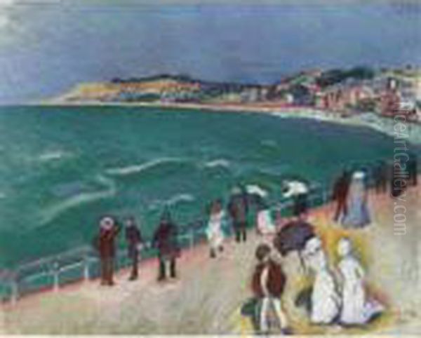 Promenade Sur La Jetee Oil Painting by Raoul Dufy