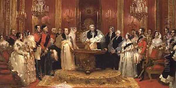 Christening of the Princess Royal Oil Painting by Charles Robert Leslie