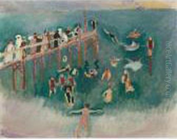 La Baignade Oil Painting by Raoul Dufy