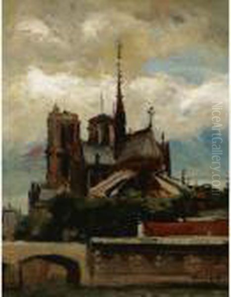 Paris, Notre Dame Oil Painting by Raoul Dufy