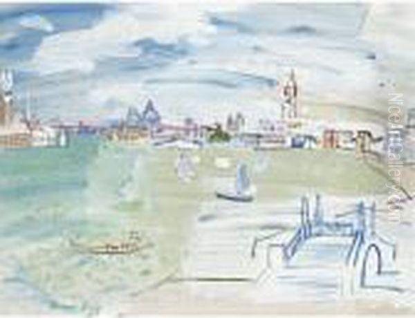 Venise, Le Quai Des Esclavons Oil Painting by Raoul Dufy