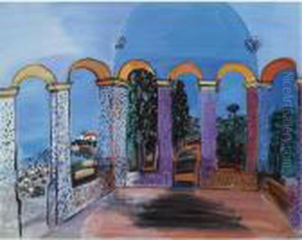 Vallauris Oil Painting by Raoul Dufy